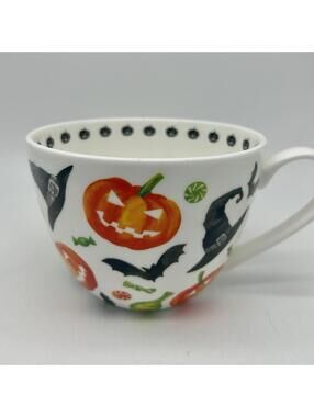 Portobello Halloween Jack O’ Lantern Pumpkin Witch Bone China Coffee Cup Mug